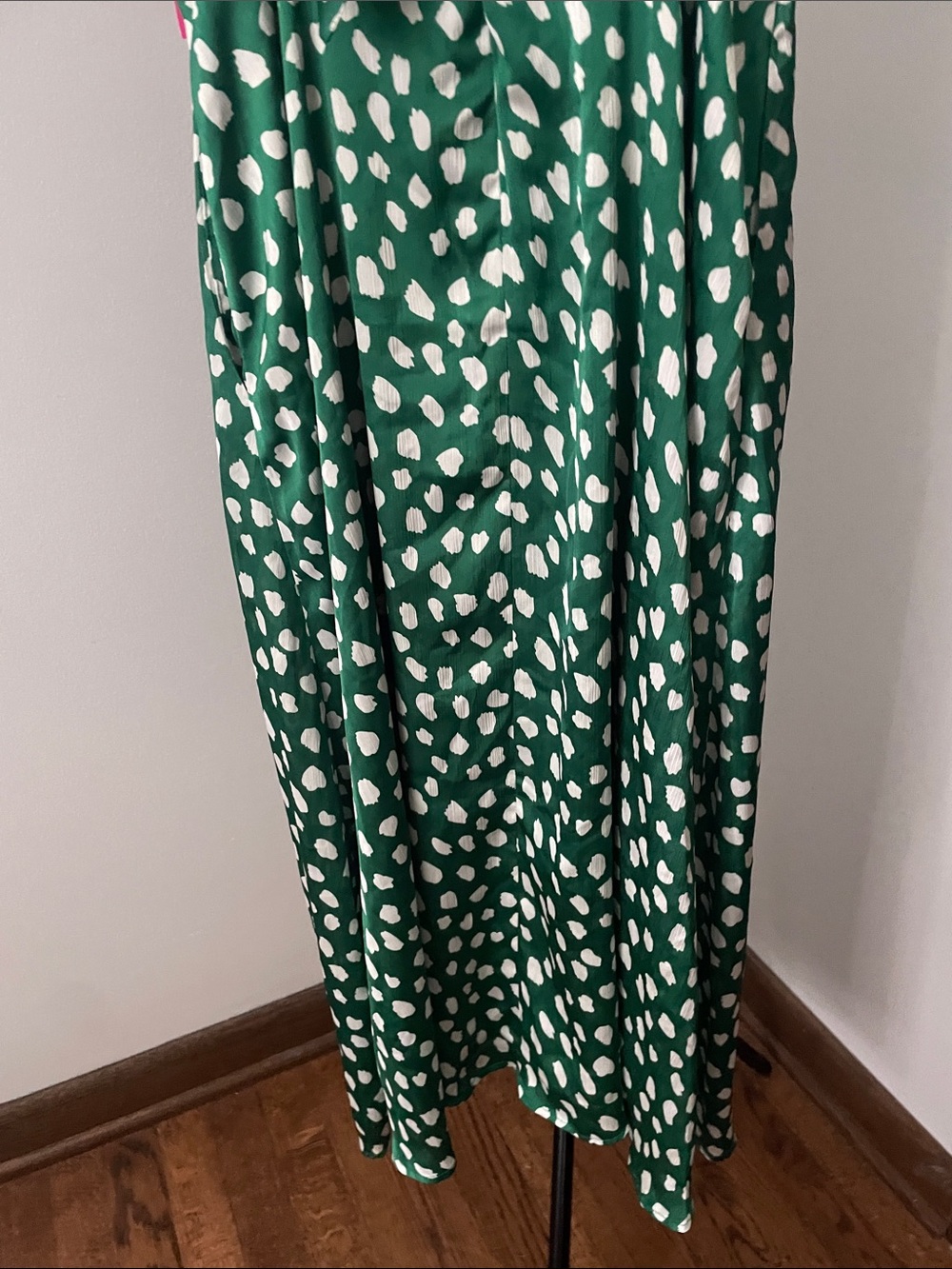 Betsey Johnson white polka dot and Green halter top dress - Picture 6 of 8
